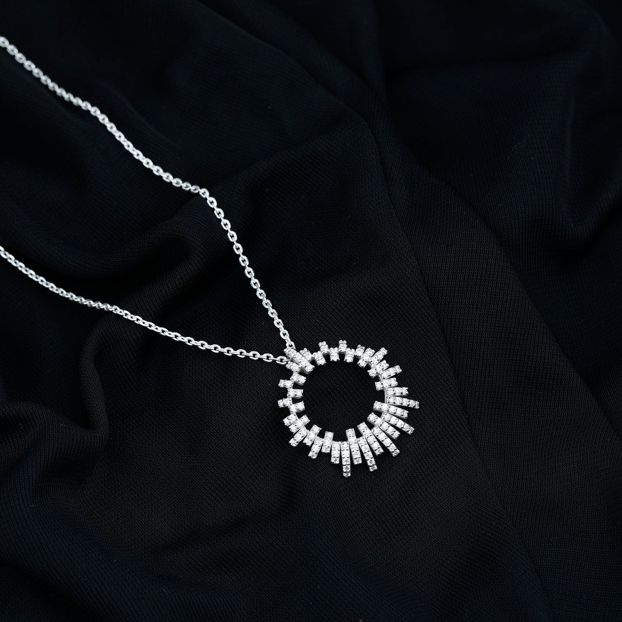 Certified Pave Set Lab Grown Diamond Eternity Necklace