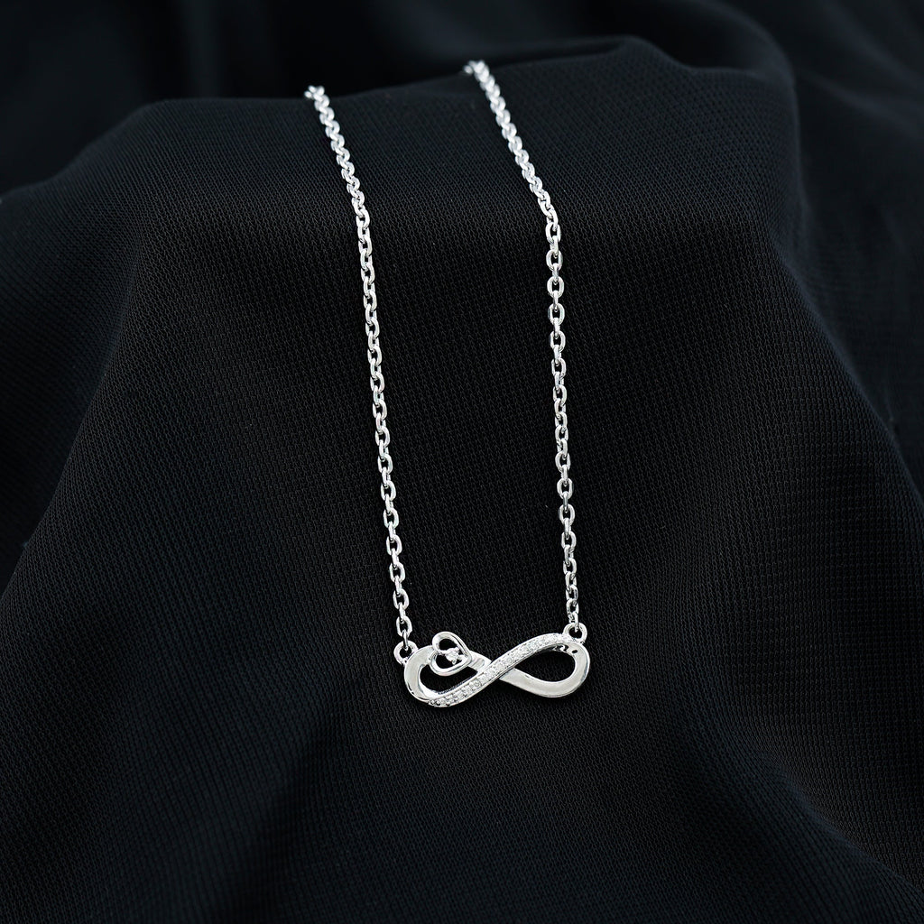 Certified Lab Grown Diamond Infinity Heart Necklace
