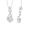 2 Carat Cushion Cut Cubic Zirconia Infinity Necklace for Women