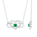 Emerald Heart Necklace – Infinity Chain Necklace With AAA Quality Emerald Stone