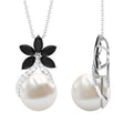 Natural Freshwater Pearl Designer Necklace with Black Onyx