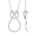 Moissanite Infinity Necklace – Twisted Pendant With Pave Set Stones Sparkling Design