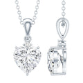 Certified Cubic Zirconia Heart Locket with Silver Chain