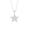 Diamond Star Necklace – Five Point Star Pendant with Pave Setting | Celestial Jewelry Gift