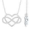 Diamond Infinity Heart Necklace – Sparkling Pave Setting Fine Jewelry Gift