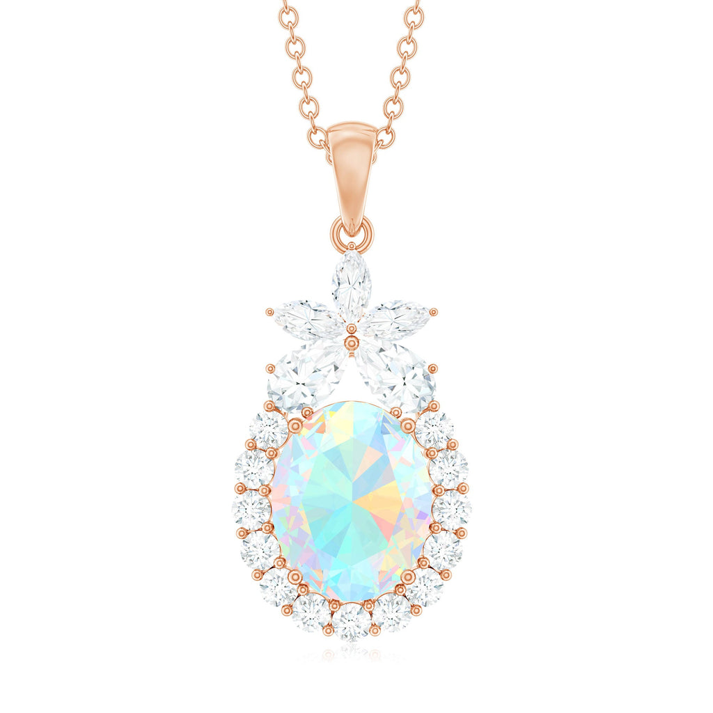 Certified Real 1.3 Carat Ethiopian Opal Statement Necklace