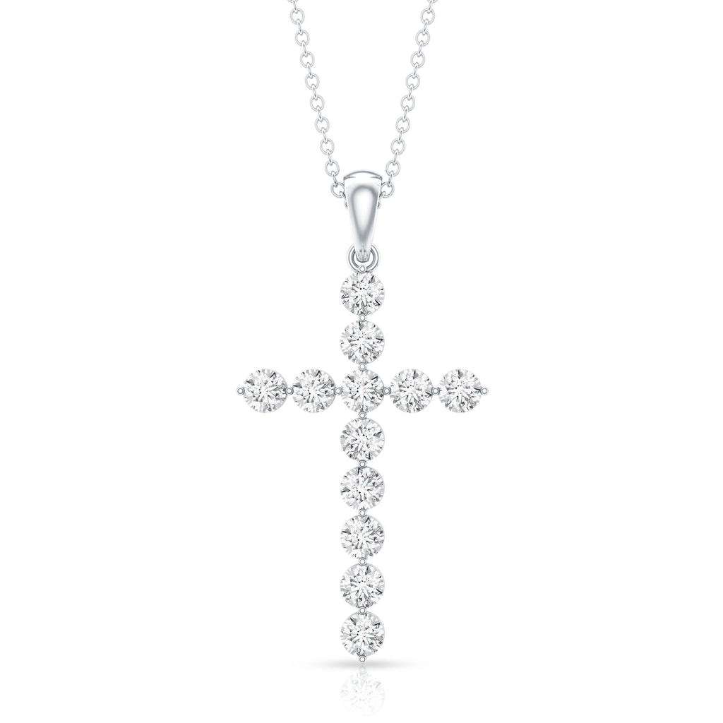 Certified Lab Grown Diamond Christian Cross Pendant