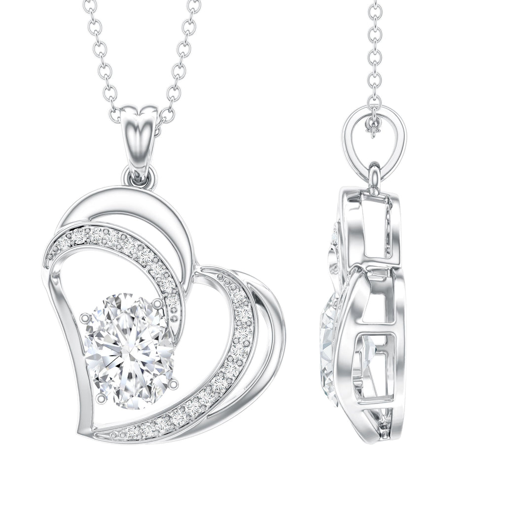 Lab Grown Diamond Heart Designer Necklace for Women