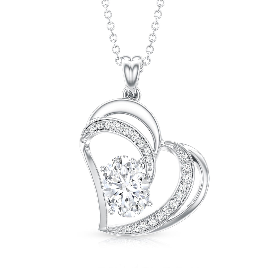 Lab Grown Diamond Heart Designer Necklace for Women