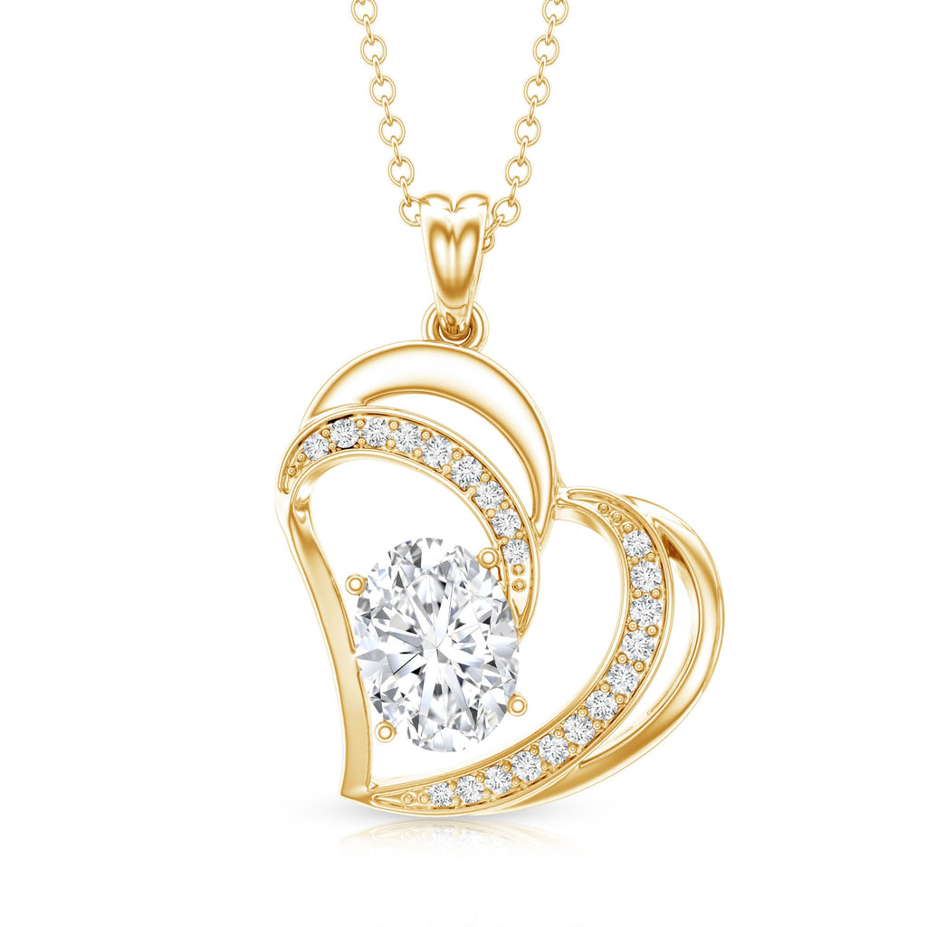 Lab Grown Diamond Heart Designer Necklace for Women