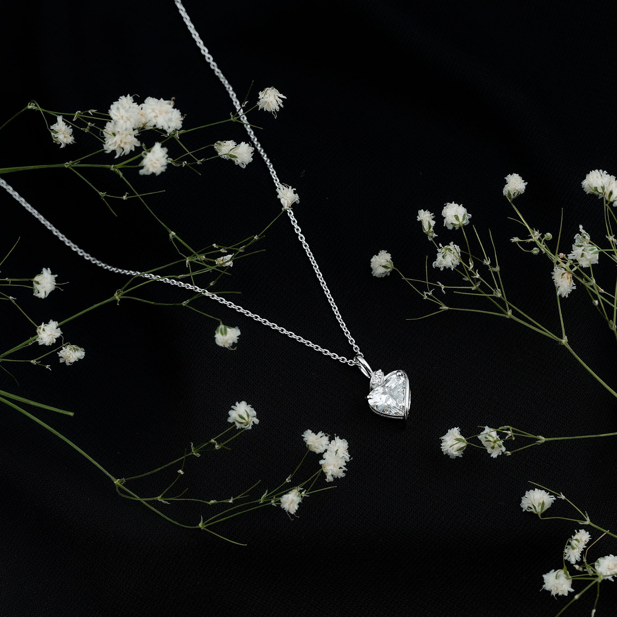 2 Carat Lab Grown Diamond Heart Solitaire Necklace