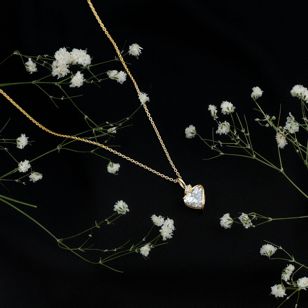 2 Carat Lab Grown Diamond Heart Solitaire Necklace