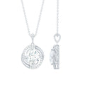 Certified 2 Ct Moissanite Swirl Necklace with Silver Chain
