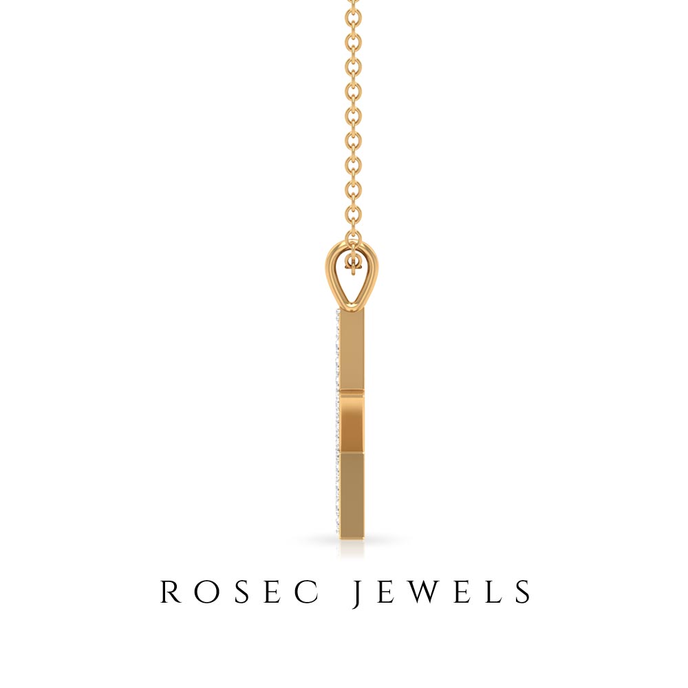 Diamond Star Necklace – Five Point Star Pendant with Pave Setting | Celestial Jewelry Gift
