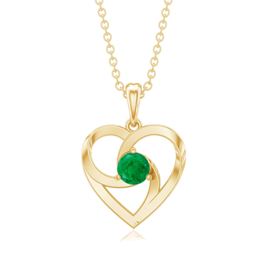 Emerald Heart Pendant Natural Half Carat Green Gemstone Necklace – Timeless Jewelry Piece
