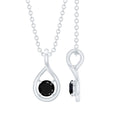 Black Onyx Pendant | Solitaire Pear Shape Teardrop Necklace With AAA Quality Stone