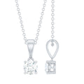 Round 0.4 Carat Brilliant Cut Lab Diamond Solitaire Necklace for Women