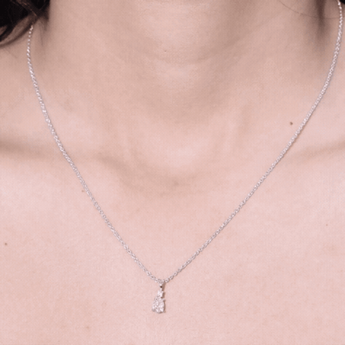 0.3 Carat Lab Grown Diamond Teardrop Pendant Necklace