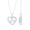 Certified Lab Grown Diamond Solitaire Heart Pendant