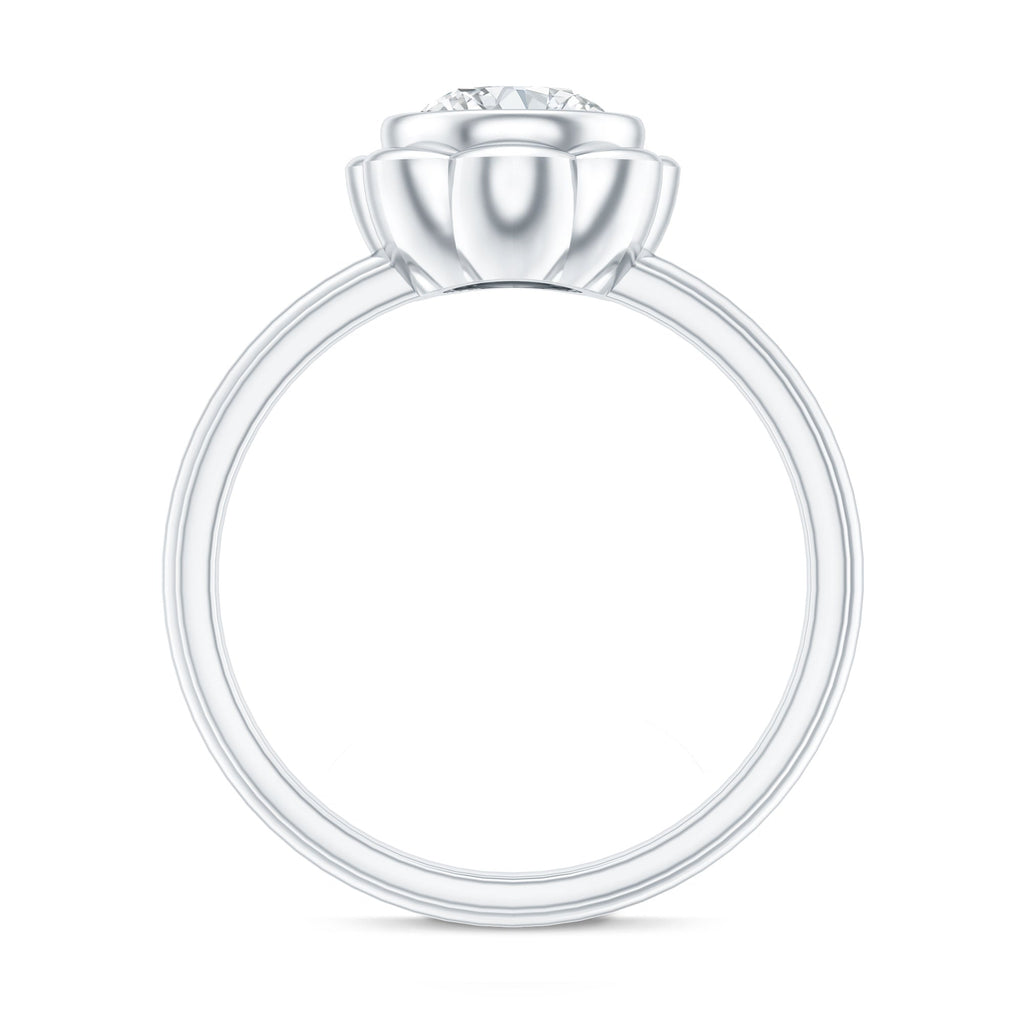1.25 Carat Engagement Ring – Lab Grown Diamond Solitaire Bezel Setting
