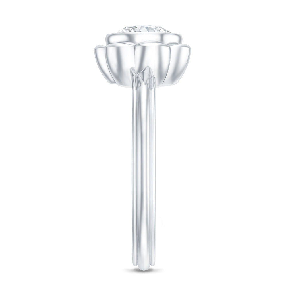 1.25 Carat Engagement Ring – Lab Grown Diamond Solitaire Bezel Setting