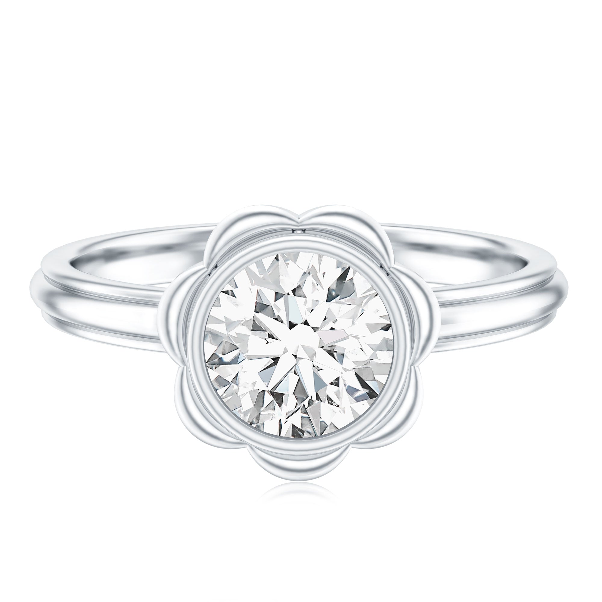 1.25 Carat Engagement Ring – Lab Grown Diamond Solitaire Bezel Setting