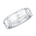 Lab Grown Diamond Ring – Vintage Inspired Starburst Design Band with Flush Setting Diamonds