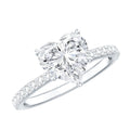 Lab Grown Diamond Ring – 2 Carat Heart Shape Engagement Ring with Hidden Halo
