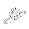 Lab Grown Diamond Ring - 3 Carat Lotus Basket Setting | IGI Certified Solitaire
