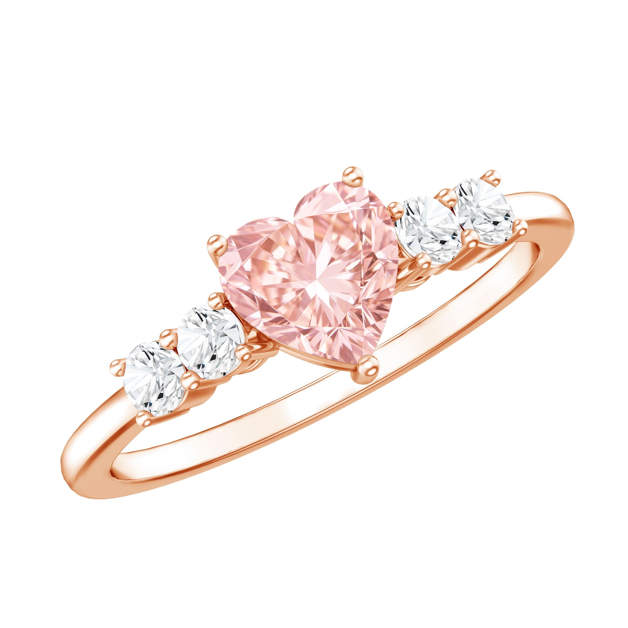 Lab Grown Pink Diamond Ring – IGI Certified Heart Shaped Diamond Promise Ring