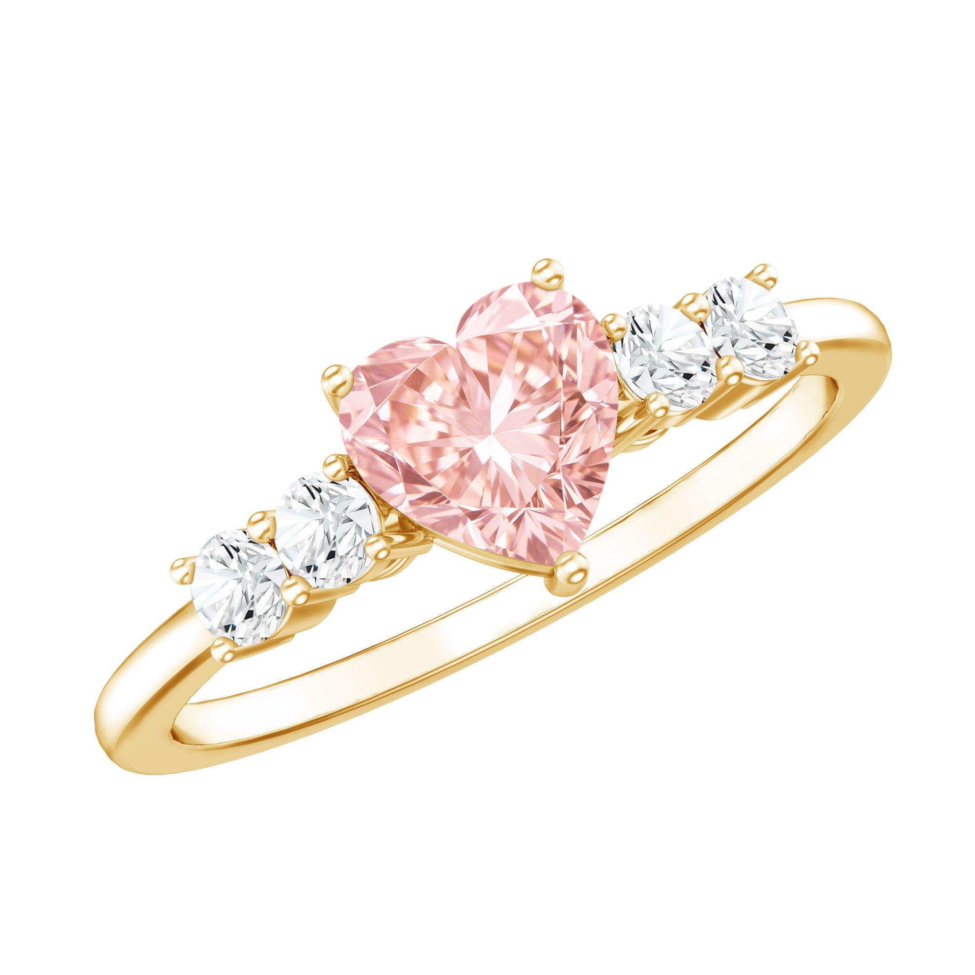 Lab Grown Pink Diamond Ring – IGI Certified Heart Shaped Diamond Promise Ring