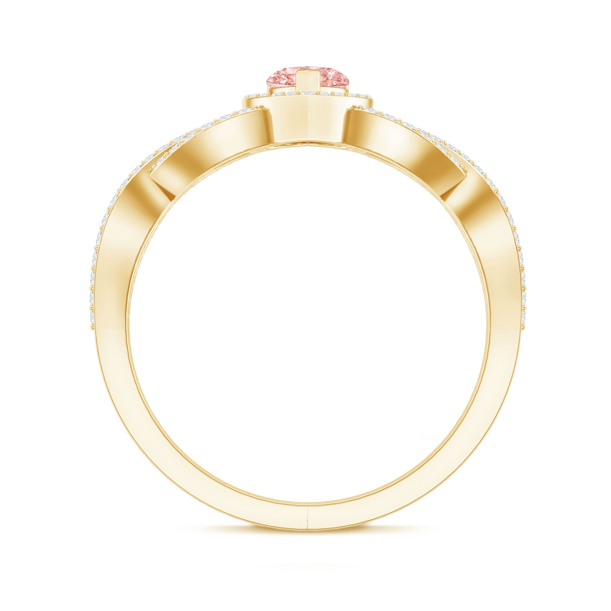 Lab Grown Pink Diamond Ring – 1 Carat Heart Shaped Classic Engagement Ring