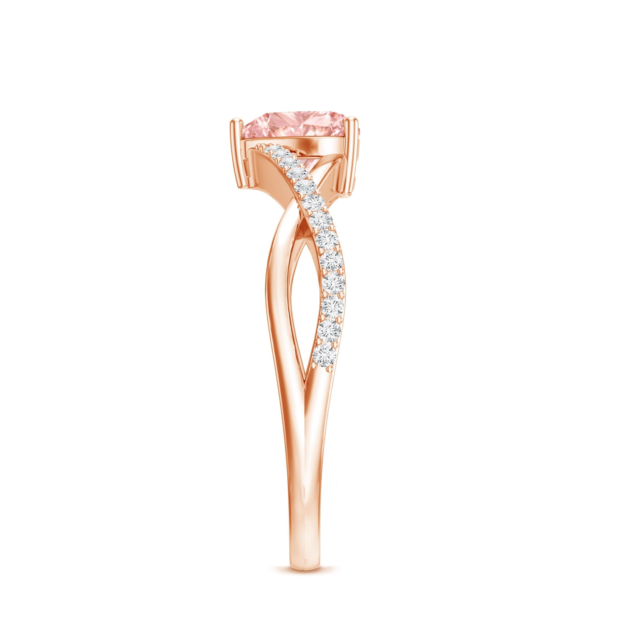 Heart Shaped Pink Diamond Ring – IGI Certified Lab Grown Infinity Engagement Ring