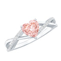 Heart Shaped Pink Diamond Ring – IGI Certified Lab Grown Infinity Engagement Ring