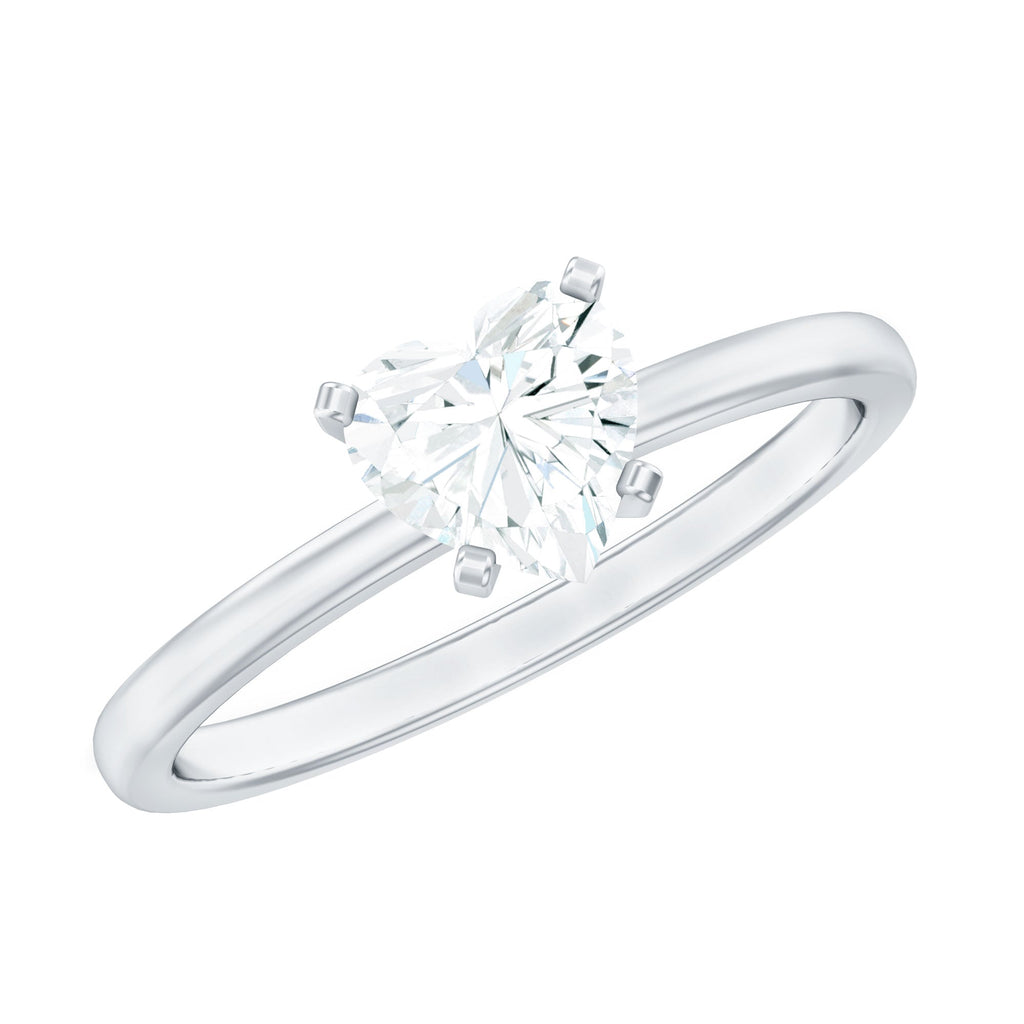 1.5 CT Heart Shape Certified Moissanite Engagement Ring
