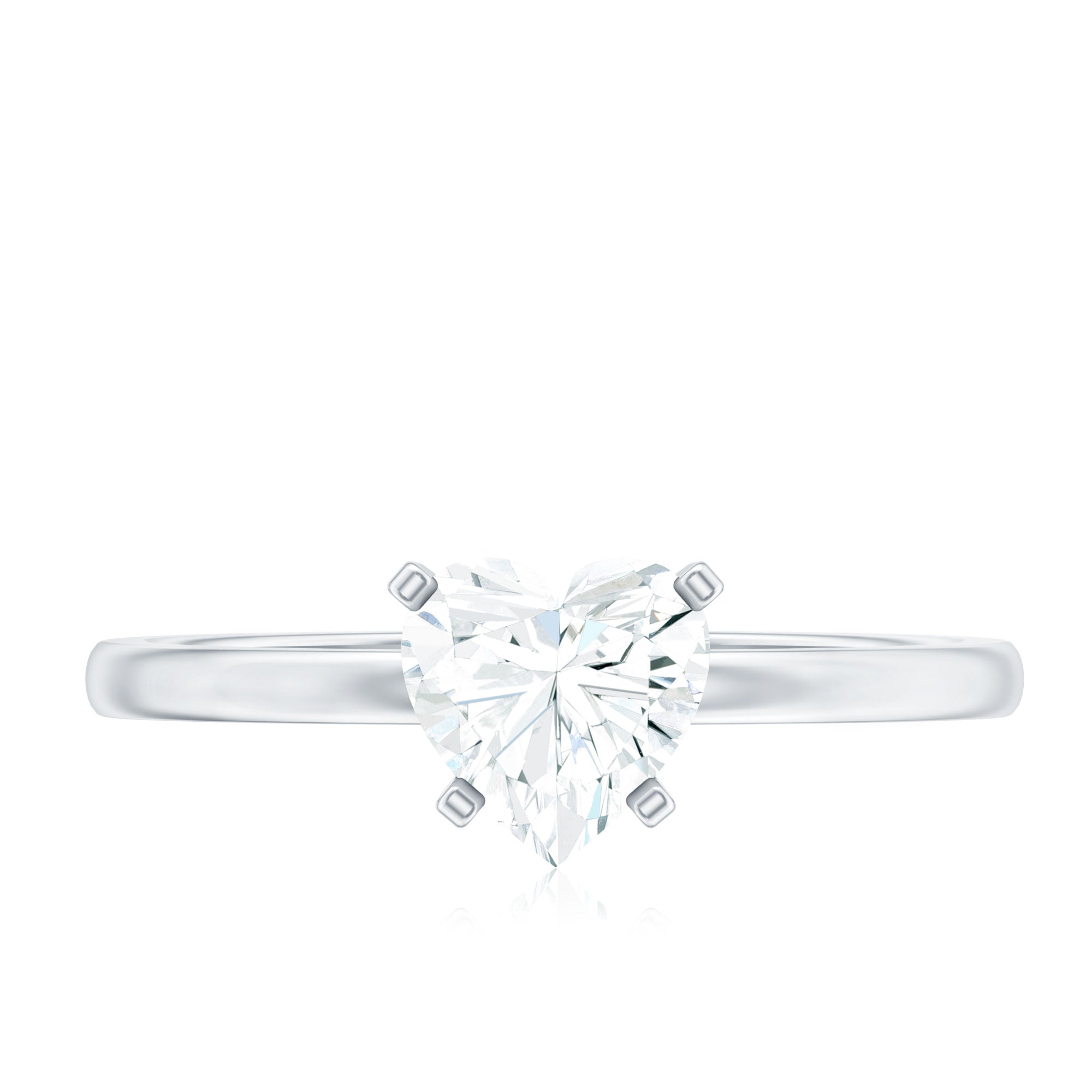 1.5 CT Heart Shape Certified Moissanite Engagement Ring