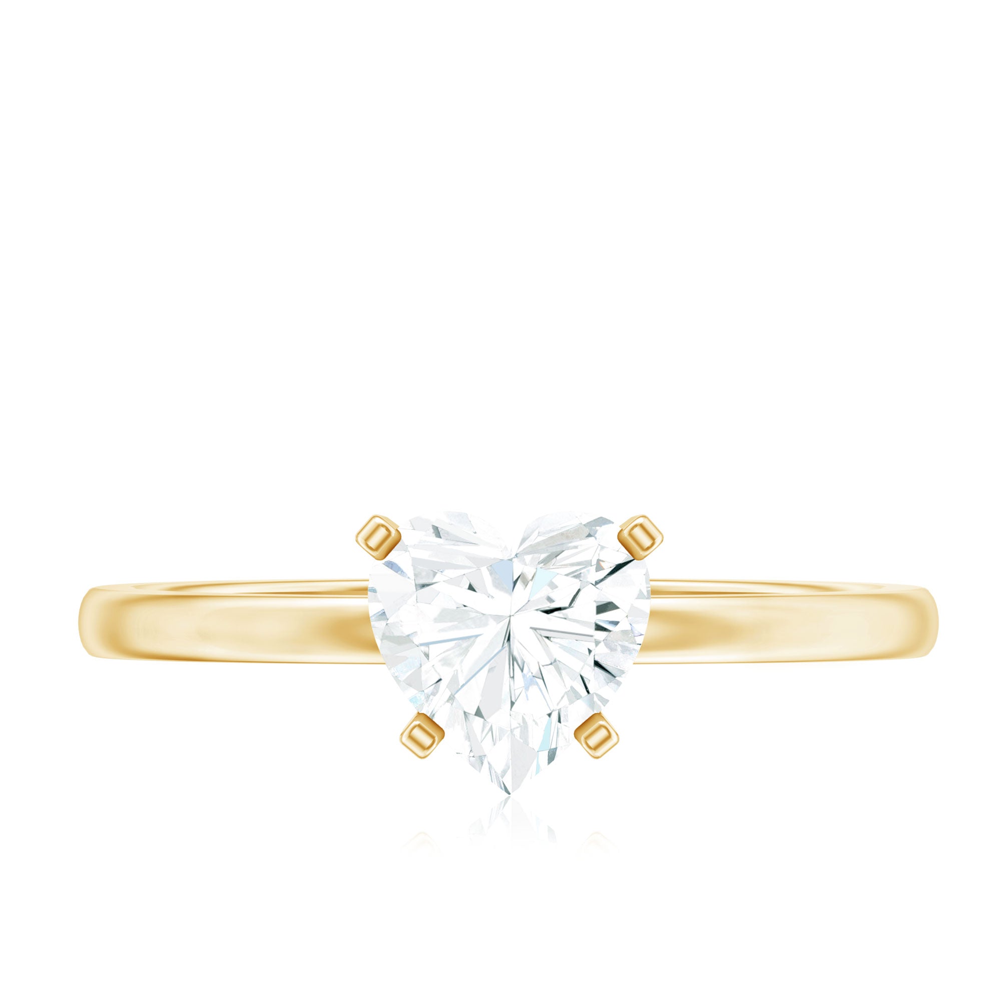1.5 CT Heart Shape Certified Moissanite Engagement Ring
