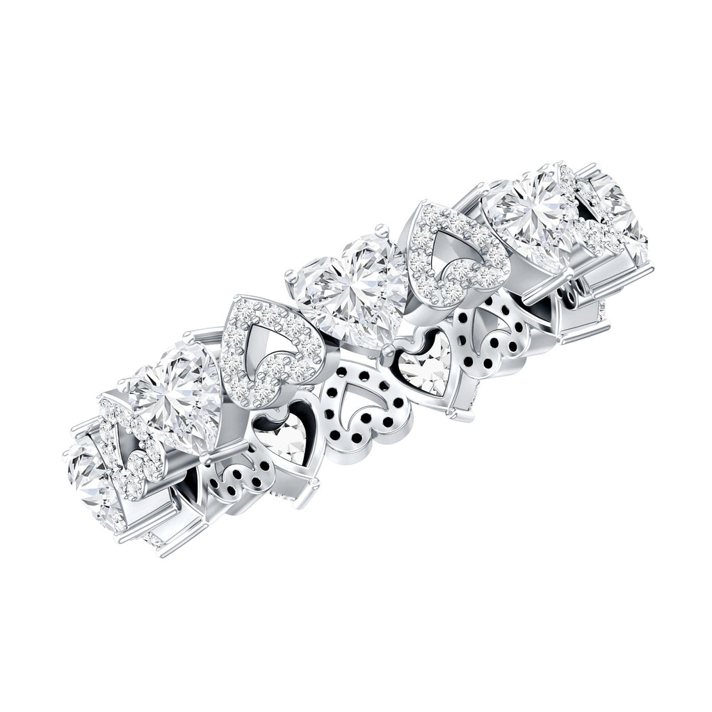 Certified Lab Grown Diamond Heart Wedding Band