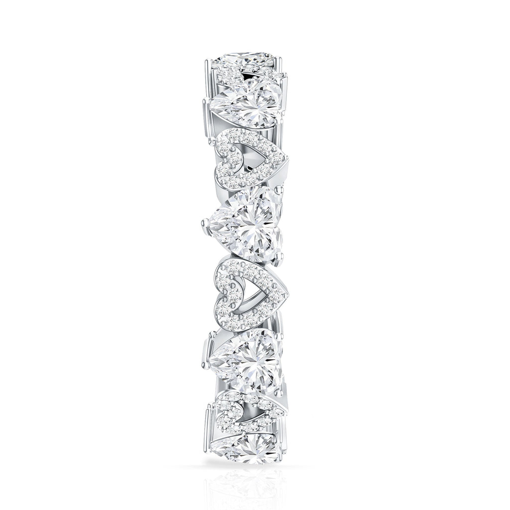 Certified Lab Grown Diamond Heart Wedding Band