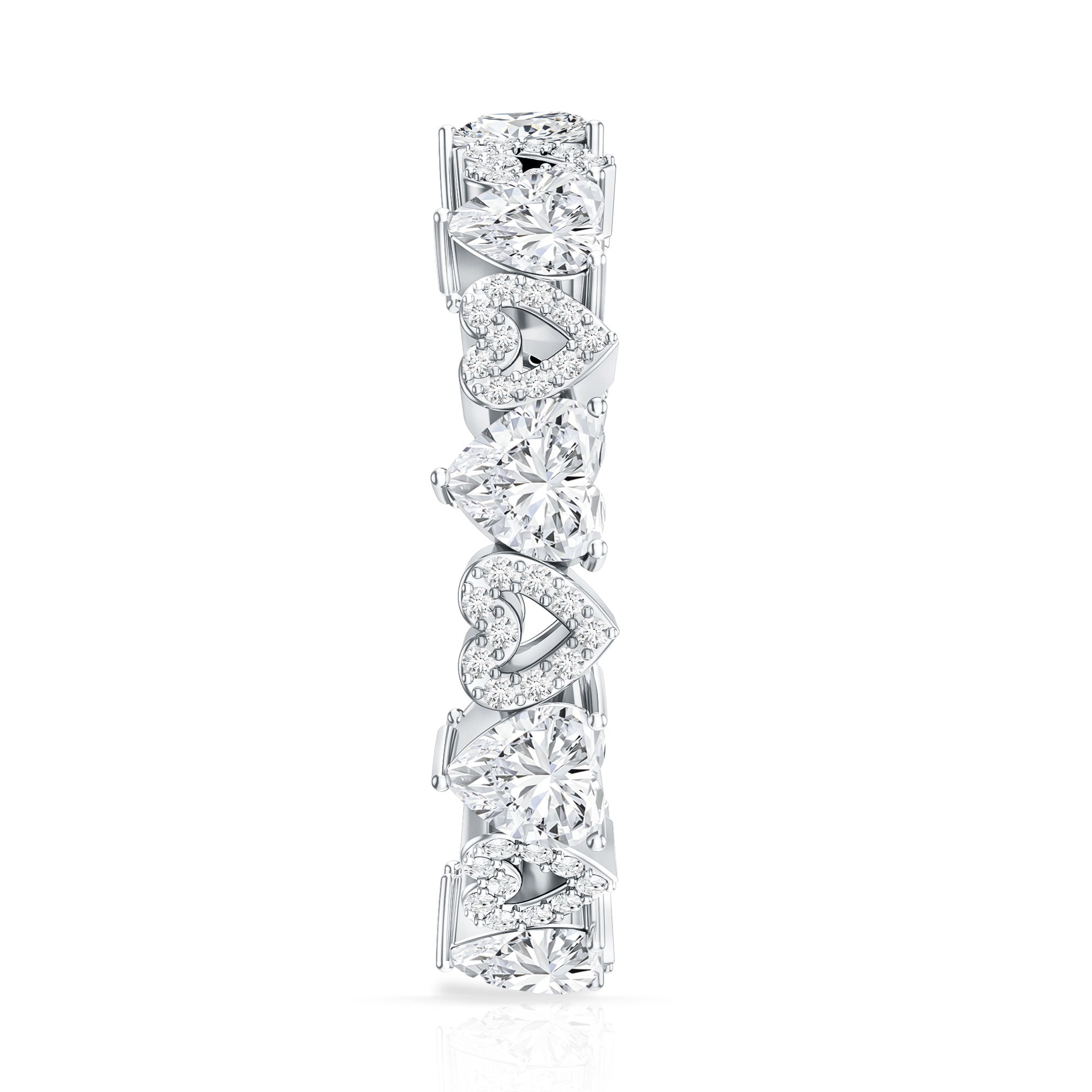 Certified Lab Grown Diamond Heart Wedding Band