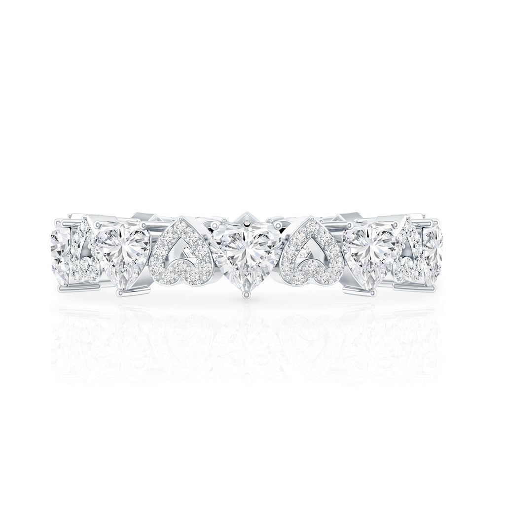 Certified Lab Grown Diamond Heart Wedding Band