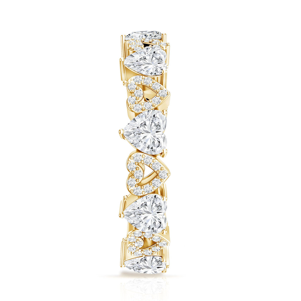 Certified Lab Grown Diamond Heart Wedding Band