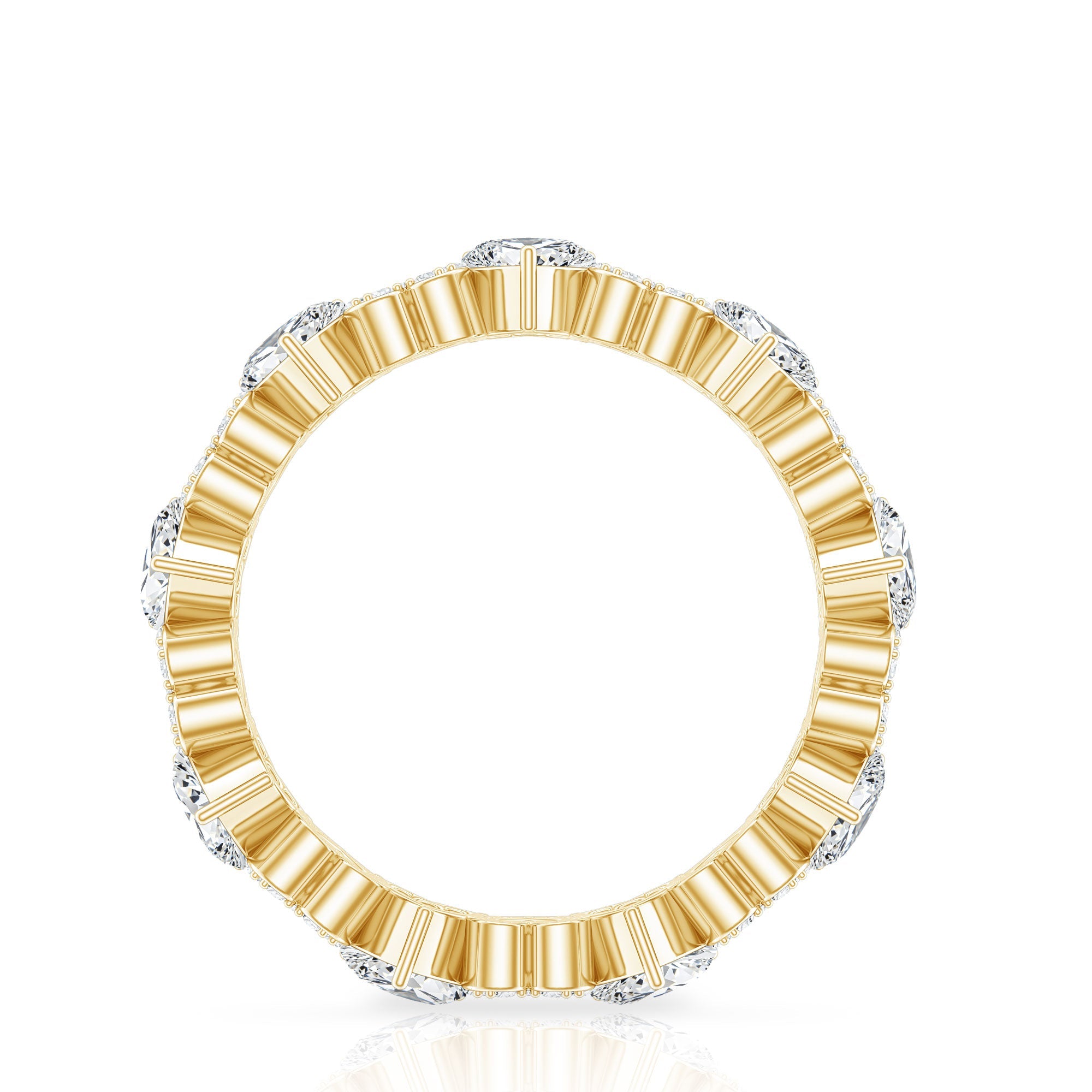 Certified Lab Grown Diamond Heart Wedding Band