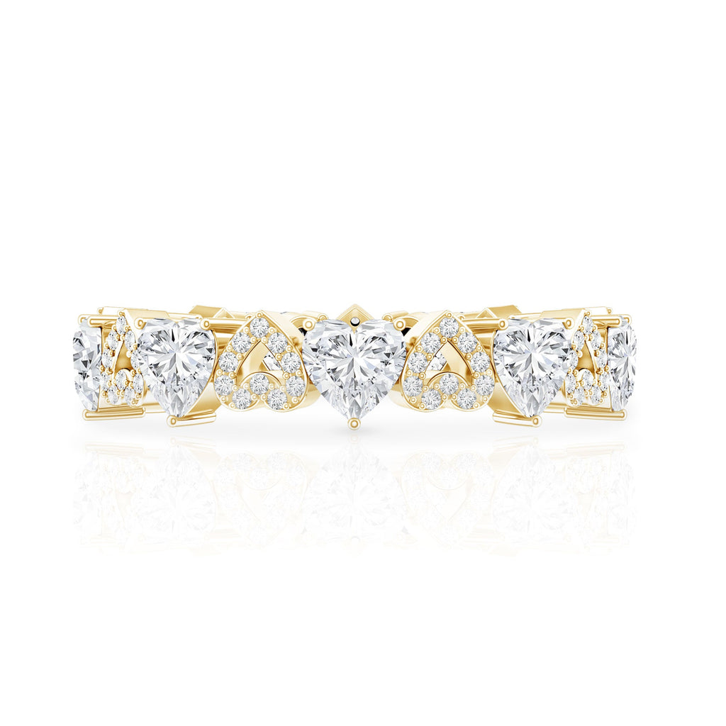Certified Lab Grown Diamond Heart Wedding Band