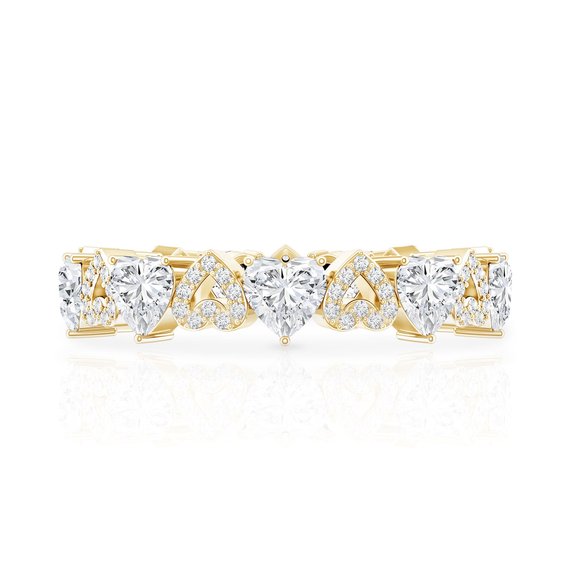 Certified Lab Grown Diamond Heart Wedding Band