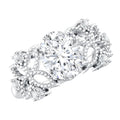 1.2 Carat Oval Lab Grown Diamond Flower Engagement Ring