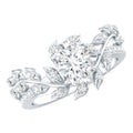 1.2 Carat Oval Lab Grown Diamond Petal Prong Engagement Ring