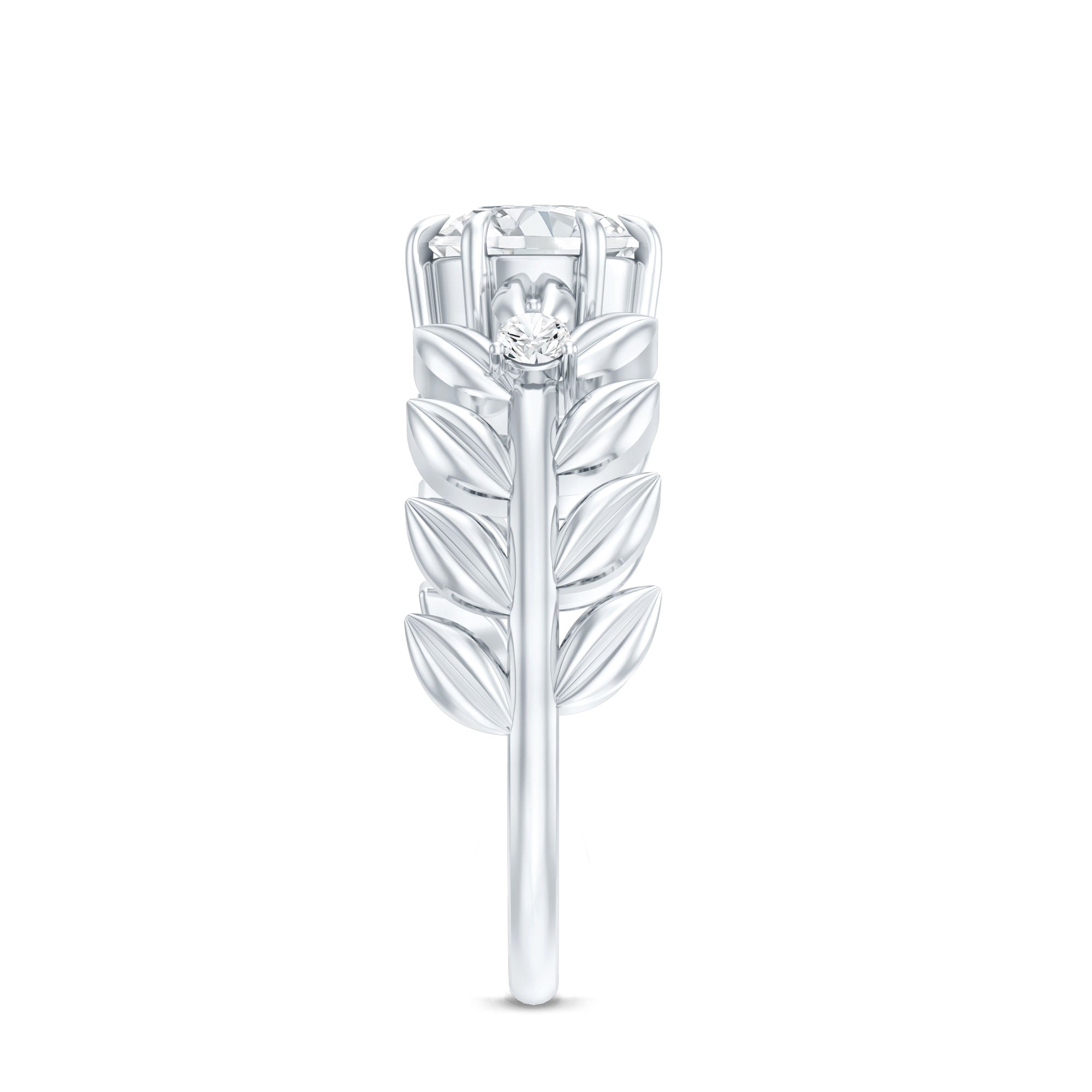 0.9 Carat Lab Grown Diamond Nature Inspired Engagement Ring