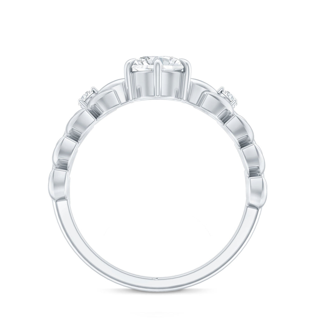 0.9 Carat Lab Grown Diamond Nature Inspired Engagement Ring