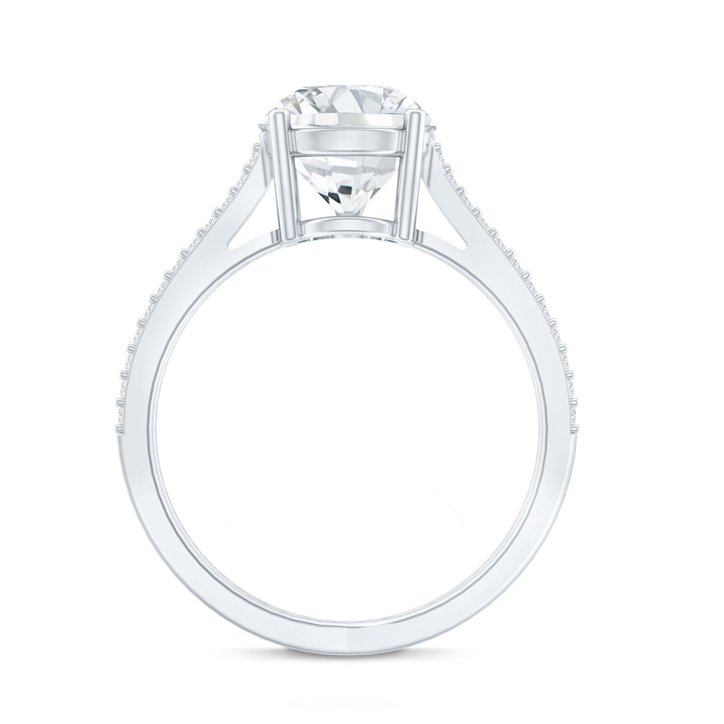 Certified 2 Carat Lab Grown Diamond Split Shank Engagement Ring